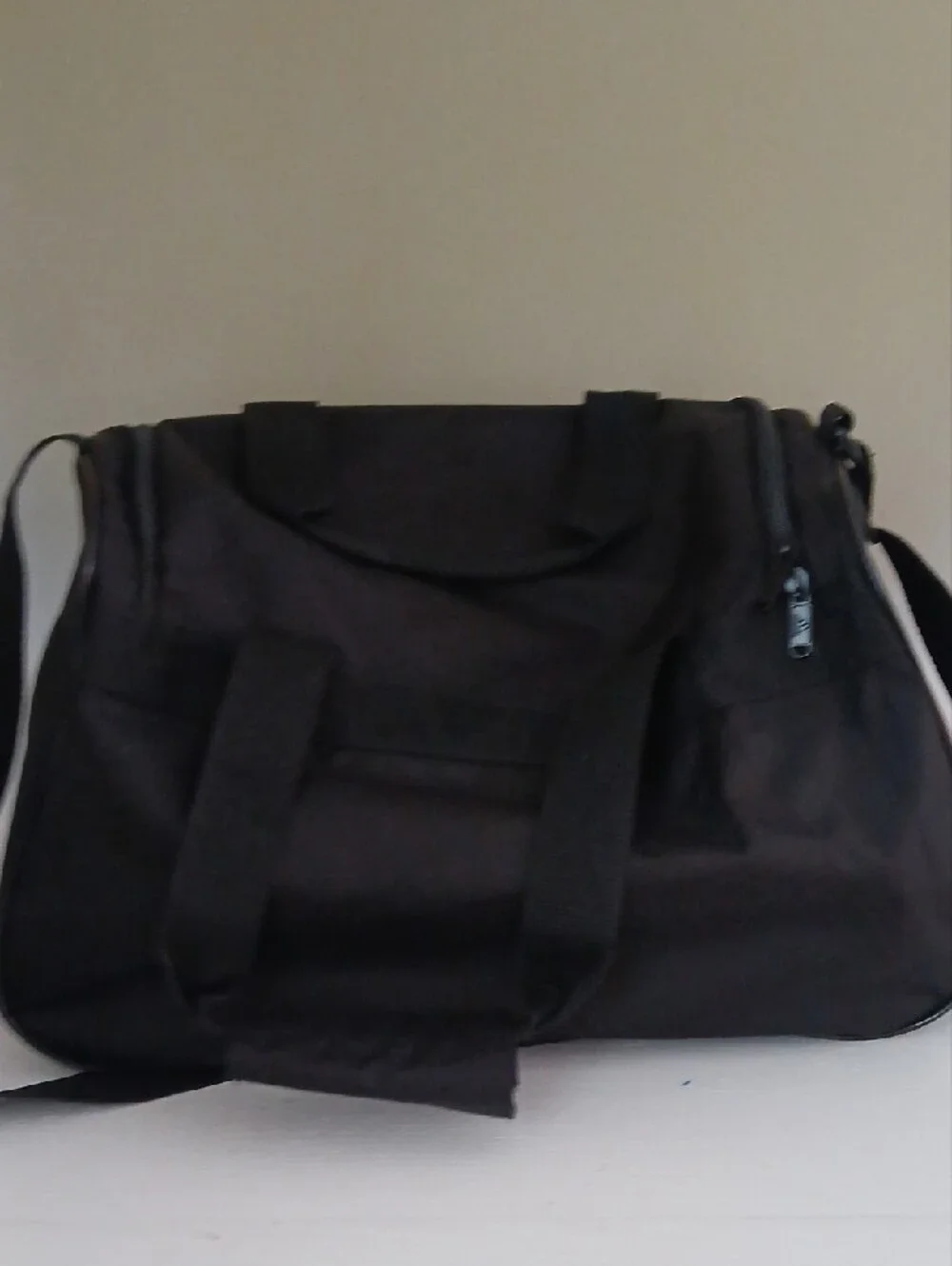 adidas Black Duffel Bag with White Logo